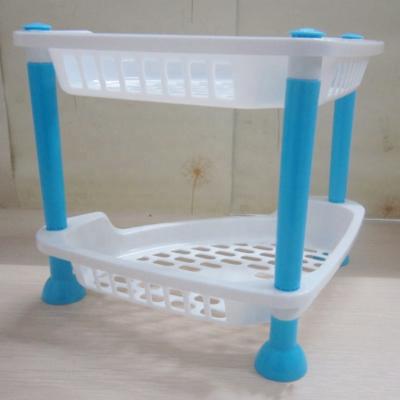 China Sustainable Multifunctional Strong Stability 2 Layer Plastic Foldable Spice Buffet Storage Rack for sale