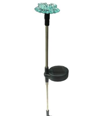 China Garden Flower Plastic Decorative Outdoor Solar Mini Garden Stake LED Lights for sale