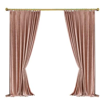 China Latest New Design Blackout Velvet Fabric Modern Home Room Window Ready Made Curtains For Living Room Bedroom Door Curtain for sale