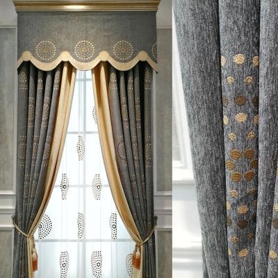 China Blackout High Quality Heavy Chenille Blackout Home Ready Made Window Curtains For Living Room Bedroom Curtain for sale