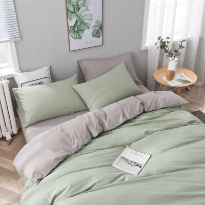 China Solid Color Viable Sanding Bedding Set 2/3PCS Duvet Cover Set, Comfortable Bed Linen Home Textile (No Fitted Sheet) for sale