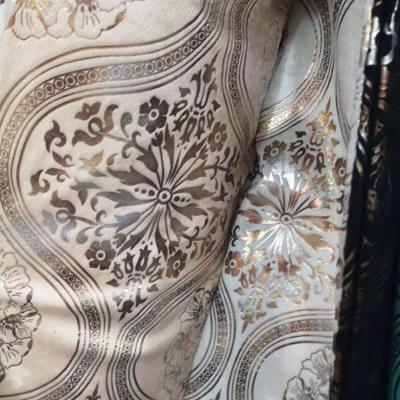 China 280 Widths Anti-Static And Bronzed Gold Leaf Velvet Fabric 150 Widths Of Velvet Upholstery Fabric for sale