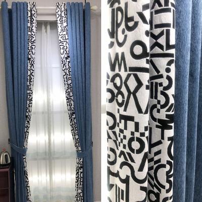 China Blackout Northern European Style Common Jacqurard Shade Large Window Curtains For Living Dining Room Bedroom. for sale