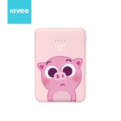 China Best Selling Model High Capacity KIVEE Printing Wholesale Powerbank 5000mAh Mini Power Bank for sale