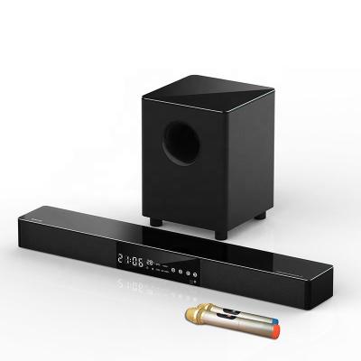 China Wireless System 31-Inch TV Sound Bar with Wired & Wireless Subwoofer, 3D Surround Speaker, Optical/AUX/RCA/USB/ARC Connection (2PCS Microphones) for sale