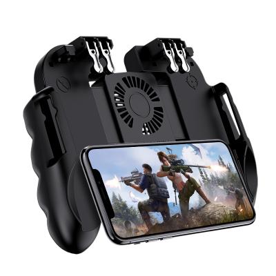 China With Handbreak 4 Trigger Mobile Game Controller With Fan For Game Handle Gamepad Mobile Controller Trigger For Smartphone for sale