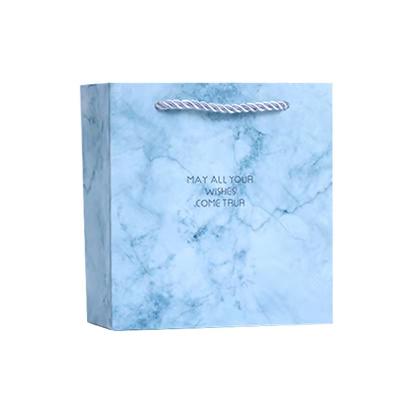 China Recyclable Single Stain Marble Gift Paper Business Handbag Packaging Clothing Bag Wholesale for sale