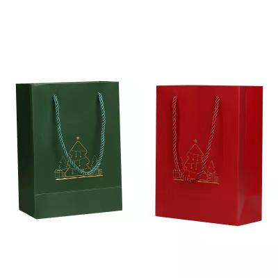 China Best Price Recyclable Rectangular Scarf Christmas Gift Hot Selling Red Green Bag for sale