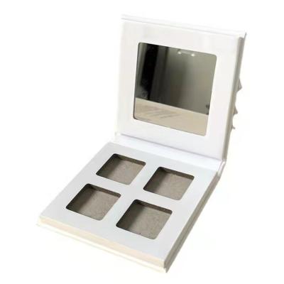 China 4 Hole Recyclable Packaging Box New Factory Made Creative Makeup Customized Eyeshadow Paper Tray for sale