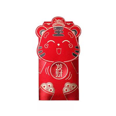 China 2022 Years of the Tiger Creative Cartoon Ear Three-Dimensional Lucky Spring Festival General Red Envelope Bag Gift Envelope for sale