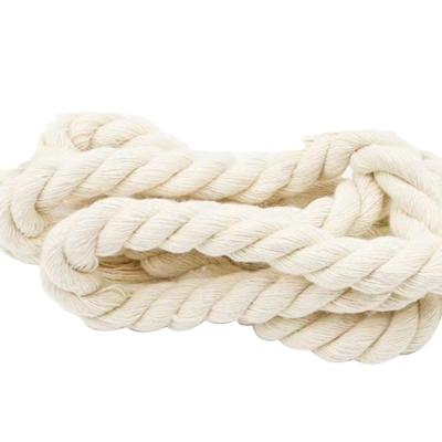 China Handle For Bags Three Strands Cotton Rope Diy Woven Decorative Mouth Cotton Bundling Thick Hemp Rope for sale