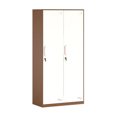 China Knock Down 2 Door Steel Student Dorm Wardrobe Lockers for sale