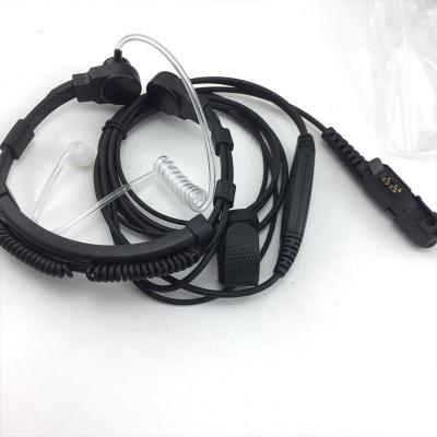 China High quality portable clear tube air duct cable coil PU throat heavy duty microphone with tube earphone acoustic formotorola mtp6750 for sale