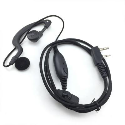 China Cheap oem portable reel cable pu headphone,high quality earpiece,cable earphone for walkie talkie for baofeng tyt for sale