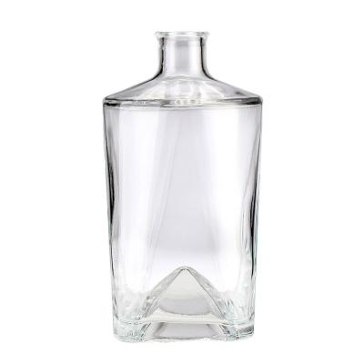 China Clients' Specific Requirements 500ml Round Glass Wine Bottle with Square Bottom for sale