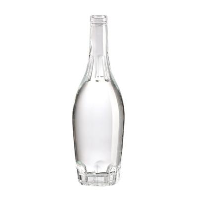 China Glas waterfles voor Voss Ronde schouder Slank wijnfles Lichaam materiaal Glas Te koop