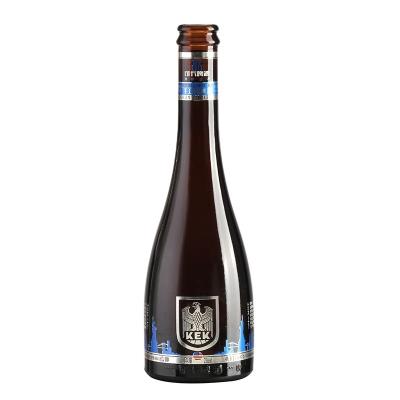 Cina Collare di vetro 330ml Flint Amber Cobalt Blu Bottiglia con logo personalizzato e cappuccio corona in vendita