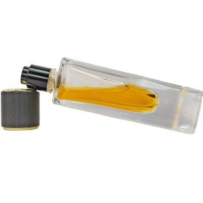 Chine Bouteille de parfums en verre carré plat 50 ml 30 ml 100 ml Bouteille vide avec boîte Design élégant à vendre