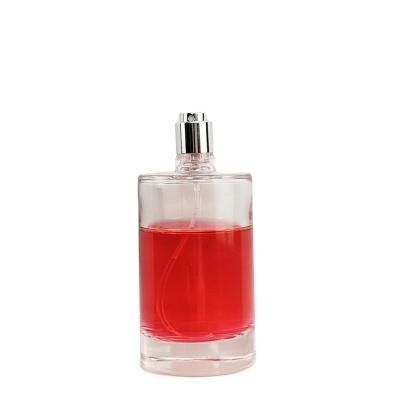 China 50 ml 100 ml transparante vierkant parfuurglasfles met warm stempeld oppervlak Te koop