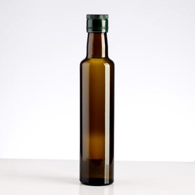 Cina Prodotti in vetro Forma rotonda 750 ml 1L100 ml 250 ml 500 ml Bottiglia di olio d'oliva Chiaro Verde antico in vendita