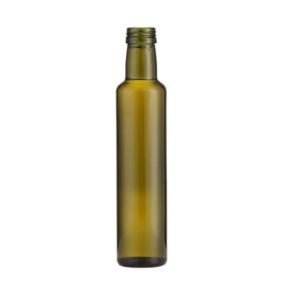 China Opción del cliente 500 ml botellas cilíndricas de vidrio verdes condimento para aceite de oliva 250 ml en venta