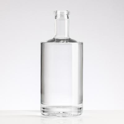 China Brandy Liquor Gin Glasflasche mit Verschluss 750 ml Wodka Glas Körpermaterial zu verkaufen