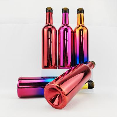 Chine Matériau du collier Bouteille en verre pour le champagne 200 ml 375 ml 500 ml 750 ml Coloré échantillon gratuit à vendre