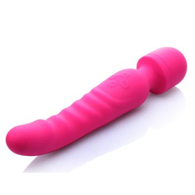 China Eco-Friendly SHIDUNSI Heated silicone dual head wand massager sex toy vibrator for girl for sale