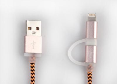 China 2A Multiple Color Multifunction USB Cable , USB C / Micro USB For Android for sale