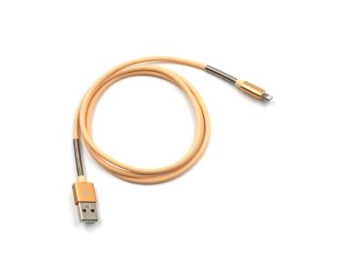 China 3.3 Feet 2A Yellow MFI Certified Cable Round Shape High Speed For iPhone for sale