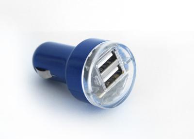 China Mini Universal USB Car Charger Adapter With LED Light For IPhone And Android for sale