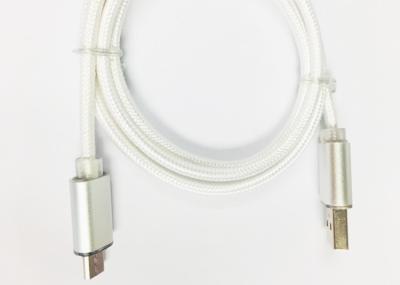 China Lightning 2.1A High Gloss Braided Micro USB Charging Cable For Mobile Phone for sale