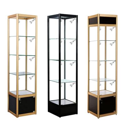 China All kinds of wooden glass shop MDF living room showcase design / showcase glass display cabinet for sale