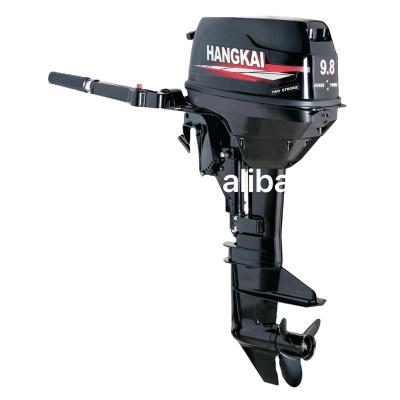 China Leisure New HANGKAI 9.8HP 2 Cylinders 2 Stroke Fishing Boat Popular Boat Outboard Engine For Sale for sale