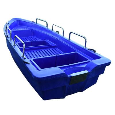 China Fishing Leisure High Density 10 Person 4.3 Meter Large PE Plastic Fishing Boat For Offshore Waters for sale