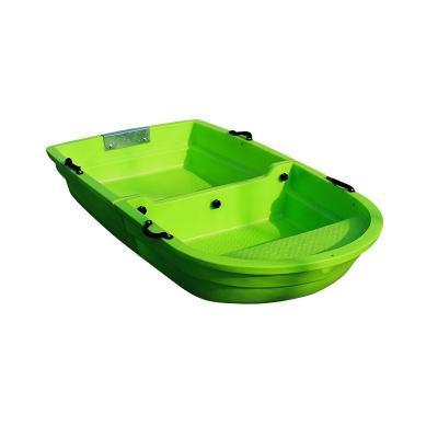 China Fishing Leisure Hard Small Double Platform 2.2m Polyethylene Plastic Folding Boat For Fishing for sale