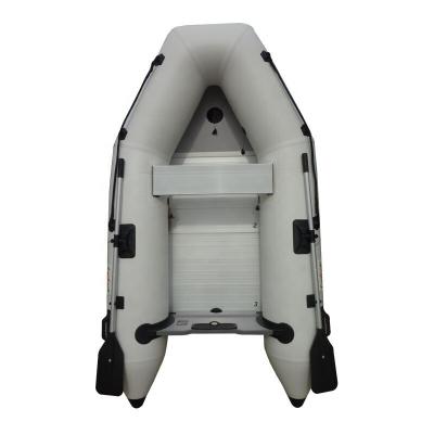 China Cheap Entertainment 230 Pvc Hull Material Small Sport Inflatable Motorboat For Sale for sale