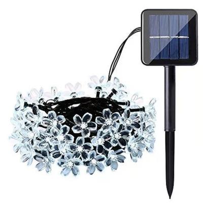 China Garden Cherry Blossom 100LED Sakura Solar Fairy Flower String Lights for Garden Tree Christmas Fence for sale