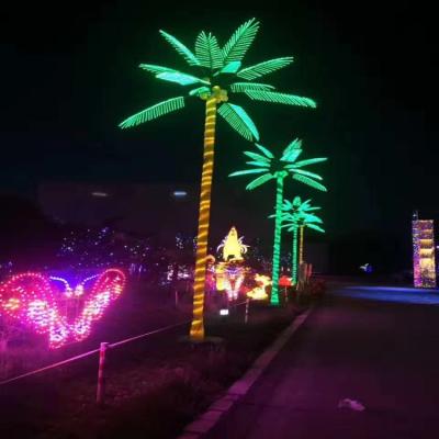 China Hotel Led Coconut Palm Tree Light Smart Christmas Decoration Lights Fancy Artificial Coconut Tree for sale