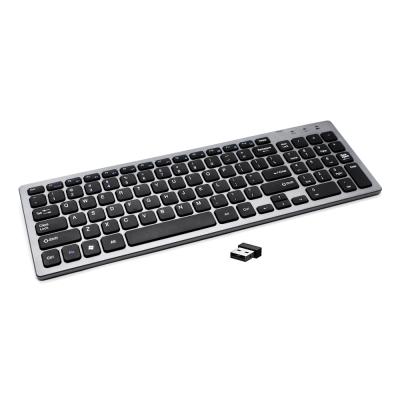 China Ultra Thin Wireless Keyboard 2.4G Wireless Full Size ABS Keyboard With Numeric Keypad For Computer for sale