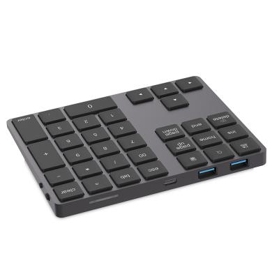 China Factory new arrival USB-c wireless bluetooth keyboard aluminum number wireless numeric keypad for sale