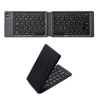 China OEM ABS English Portuguese wireless bluetooth bluetooth compact slim portable foldable keyboard for windows android ipad for sale