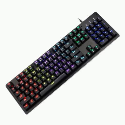 China 2020 Plug and Play Best Sell Multimedia 104Keys Backlit RGB Ergonomic Gaming Wired Keyboard for Gaming Lover for sale