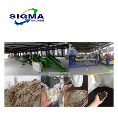 China PE/PP washing& recycling line garbage used plastic jumbo scrap pp woven bags film washing recycling machine for sale