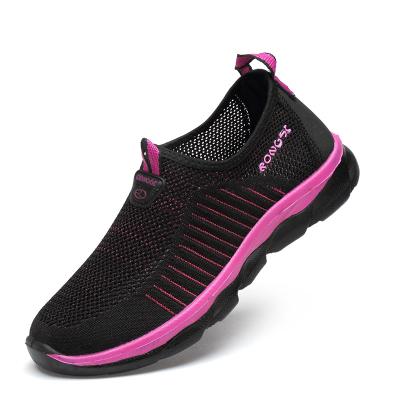 China 2021 fashion spring summer shoes soft unique comfortable women's sports casual, breathable and non-slip mesh surface walking shoes for sale