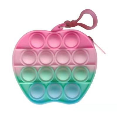 China Popular Fashionable Custom Coin Purse Bubble Silicone Decompression Coin Purse for sale