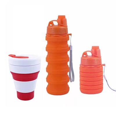 China Viable Hot Sale Portable FoldingCup Silicone Water Cup Folding Portable Silicone Telescopic Cup for sale