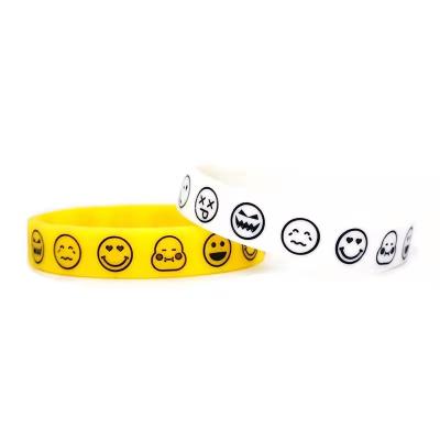 China Durable Printing Funny Expression Silicone Wristband Manufacturers Selling Custom Wristband for sale