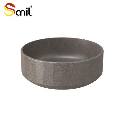 China Smooth Round New product grey cabinet sink vanity colorful modern bathroom basin Cement basin for sale