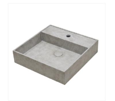 China Smooth New product grey cabinet sink vanity colorful modern bathroom basin Cement basin for sale